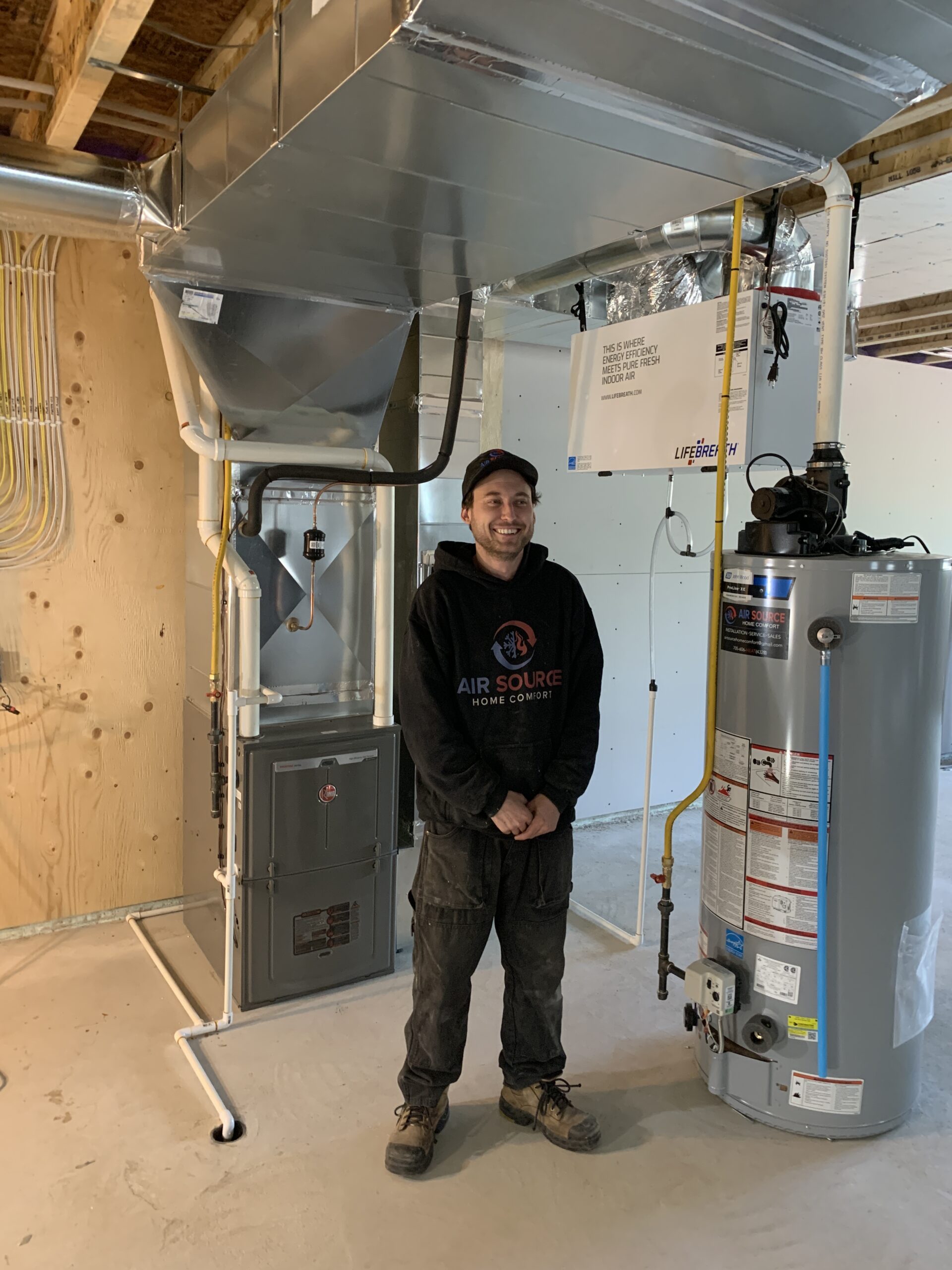 Air Source Home Comfort Water Heater Repair Technician